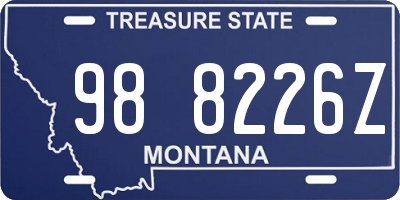 MT license plate 988226Z