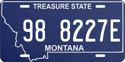 MT license plate 988227E