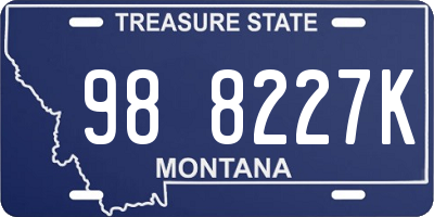 MT license plate 988227K