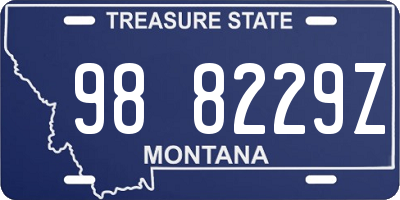 MT license plate 988229Z