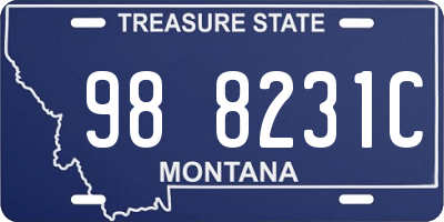 MT license plate 988231C