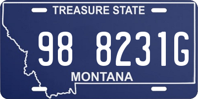 MT license plate 988231G