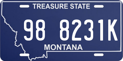 MT license plate 988231K