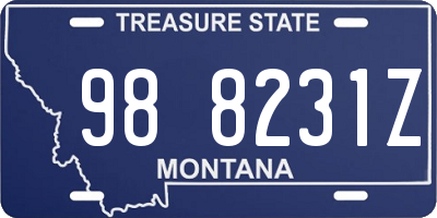 MT license plate 988231Z