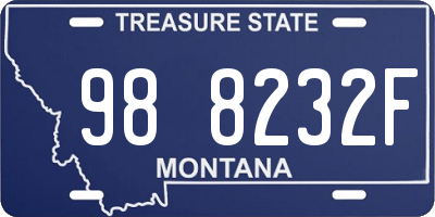 MT license plate 988232F