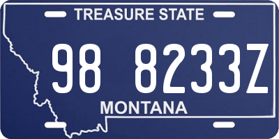 MT license plate 988233Z