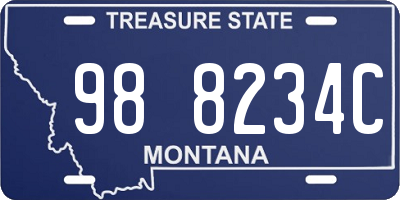 MT license plate 988234C