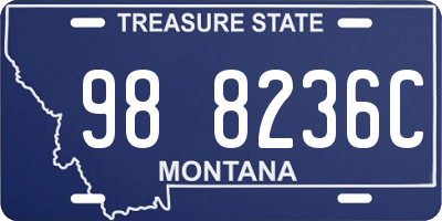 MT license plate 988236C