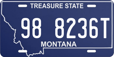 MT license plate 988236T