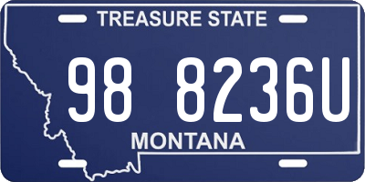 MT license plate 988236U