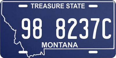 MT license plate 988237C