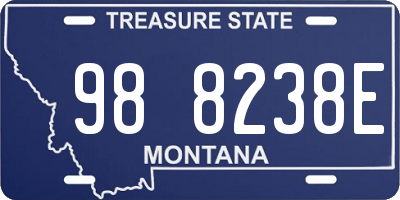 MT license plate 988238E