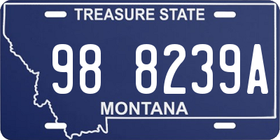 MT license plate 988239A