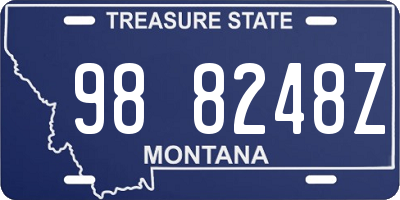 MT license plate 988248Z