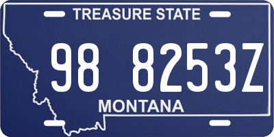 MT license plate 988253Z