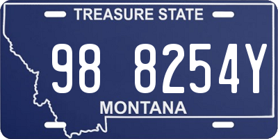 MT license plate 988254Y