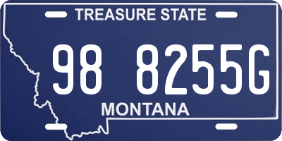 MT license plate 988255G