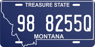 MT license plate 988255Q