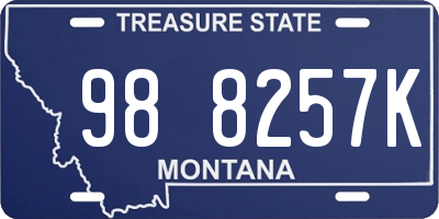 MT license plate 988257K