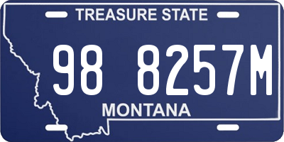 MT license plate 988257M