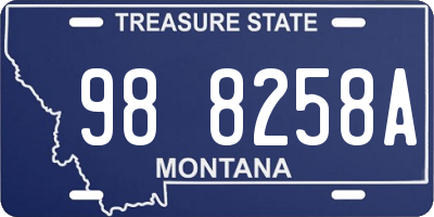 MT license plate 988258A