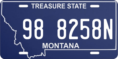 MT license plate 988258N