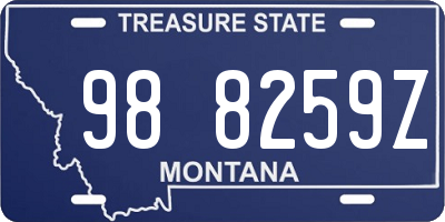 MT license plate 988259Z