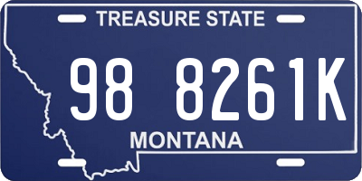 MT license plate 988261K