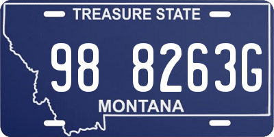 MT license plate 988263G