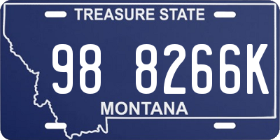 MT license plate 988266K