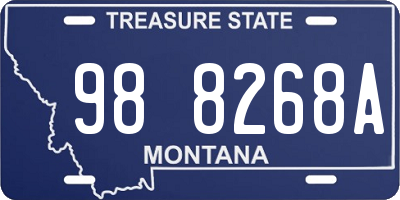 MT license plate 988268A