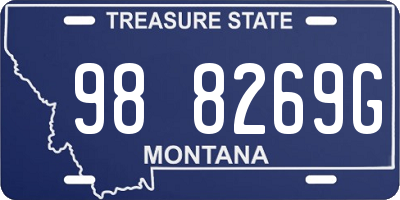 MT license plate 988269G
