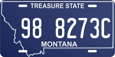 MT license plate 988273C