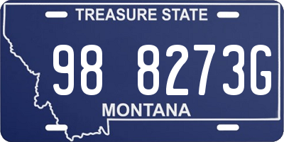 MT license plate 988273G