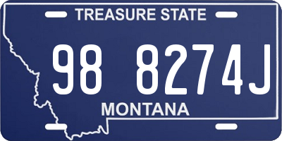 MT license plate 988274J