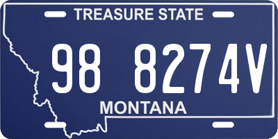 MT license plate 988274V