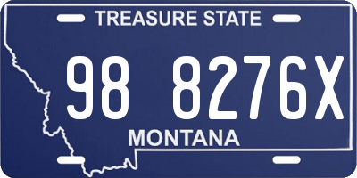 MT license plate 988276X