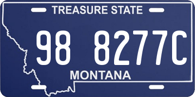 MT license plate 988277C