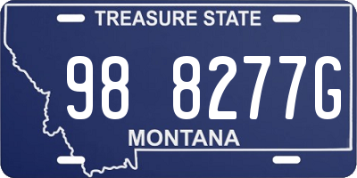 MT license plate 988277G