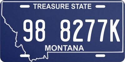 MT license plate 988277K