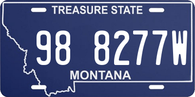 MT license plate 988277W