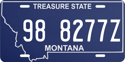 MT license plate 988277Z