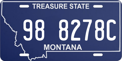 MT license plate 988278C