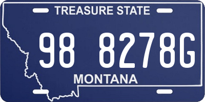 MT license plate 988278G