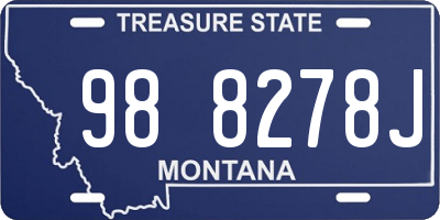 MT license plate 988278J