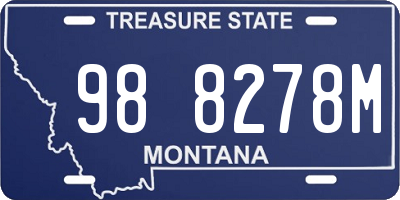 MT license plate 988278M