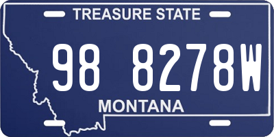 MT license plate 988278W