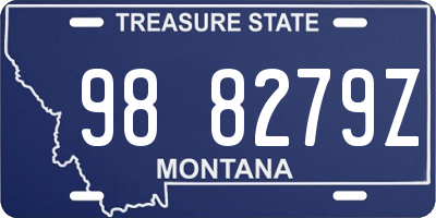 MT license plate 988279Z