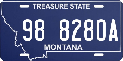 MT license plate 988280A