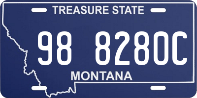 MT license plate 988280C